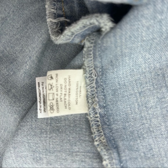 Fantastic Fawn Ruffle Denim Button Up Dress with Belt NWT - Picture 14 of 14